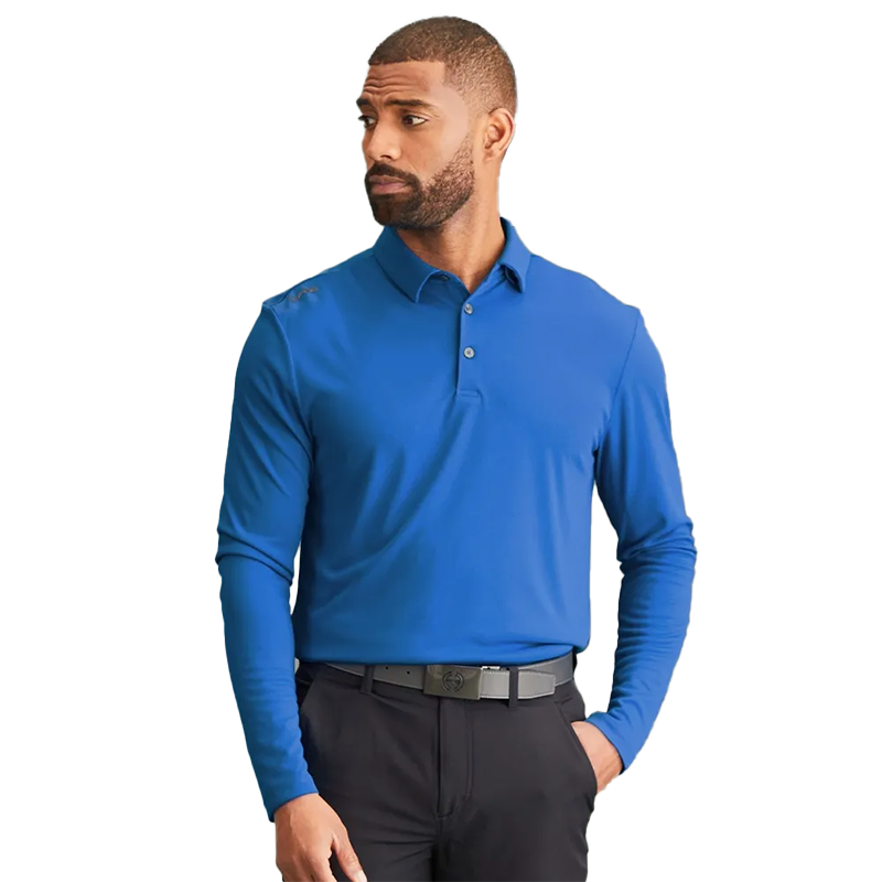 Lockwood Men's Long Sleeve Polo Shirt - Blue