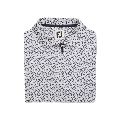 Floral Print Shirt - Navy/White