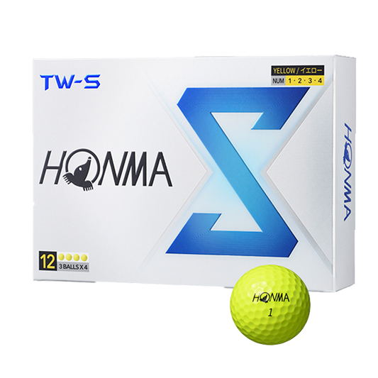 HONMA Golf Balls TW-S 2024 (1 Dozen) - Yellow