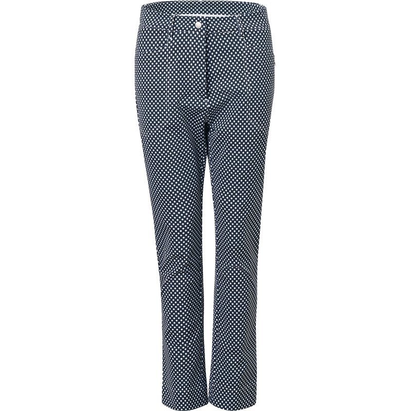 Lds Merion 7/8 trousers - Navy check