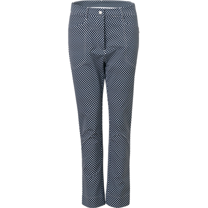 Lds Merion 7/8 trousers - Navy check