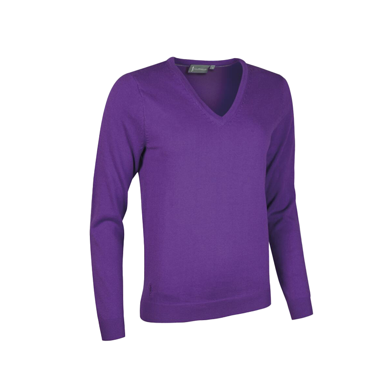 Darcy Ladies V Neck Cotton Lightweight Golf Sweater