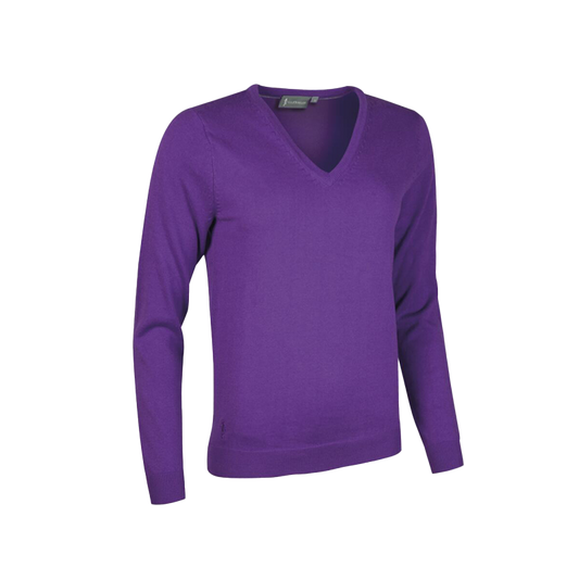 Darcy Ladies V Neck Cotton Lightweight Golf Sweater