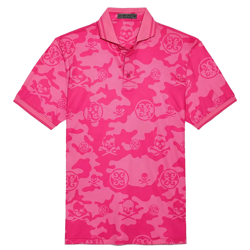 Exploded Icon Camo Polo Pink