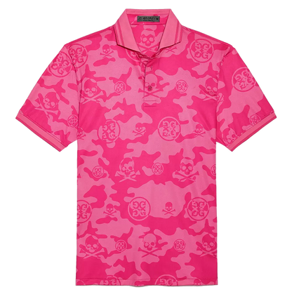 Exploded Icon Camo Polo Pink