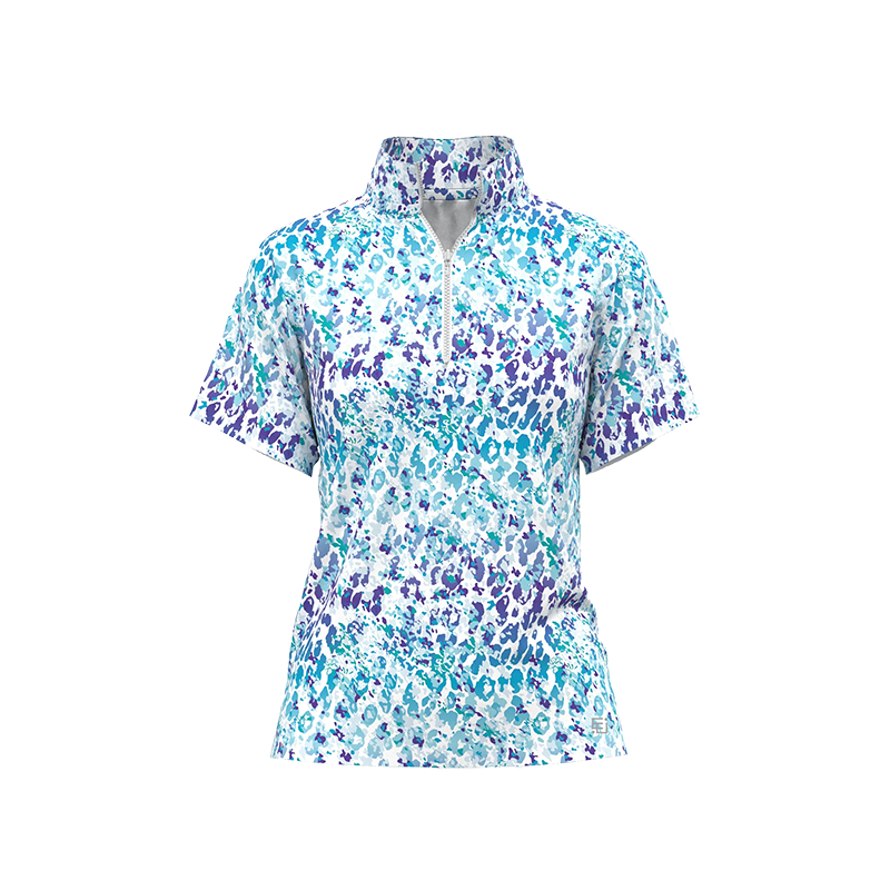 Blue Leopard Polo