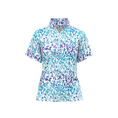 Blue Leopard Polo