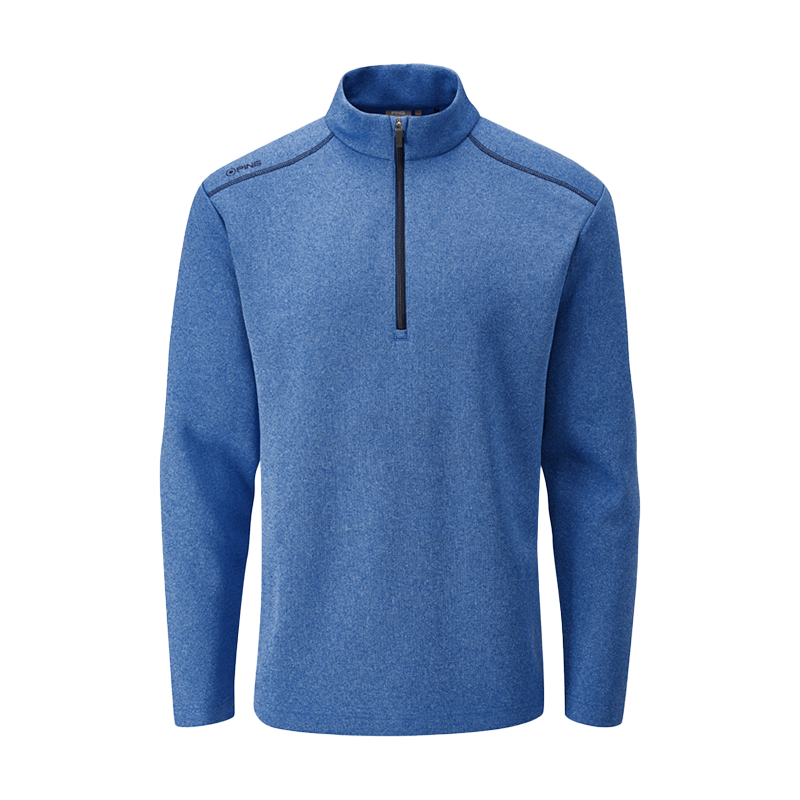 Ramsey Men’s Half Zip Ribbed Fleece Snorkel - Blue