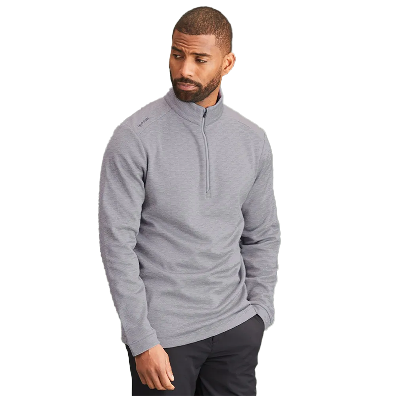 Bexton Men's Half Zip Fleece - Quiet Grey Multi