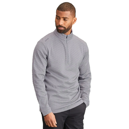 Bexton Men's Half Zip Fleece - Quiet Grey Multi