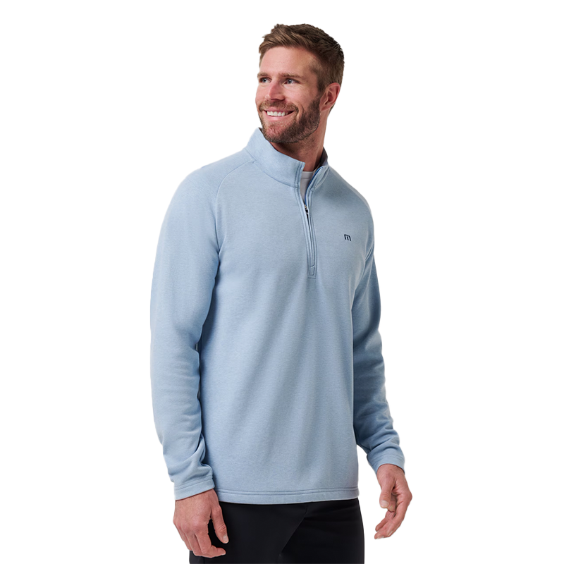 Upgraded Quarter Zip - Light Blue