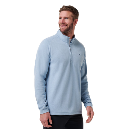 Upgraded Quarter Zip - Light Blue