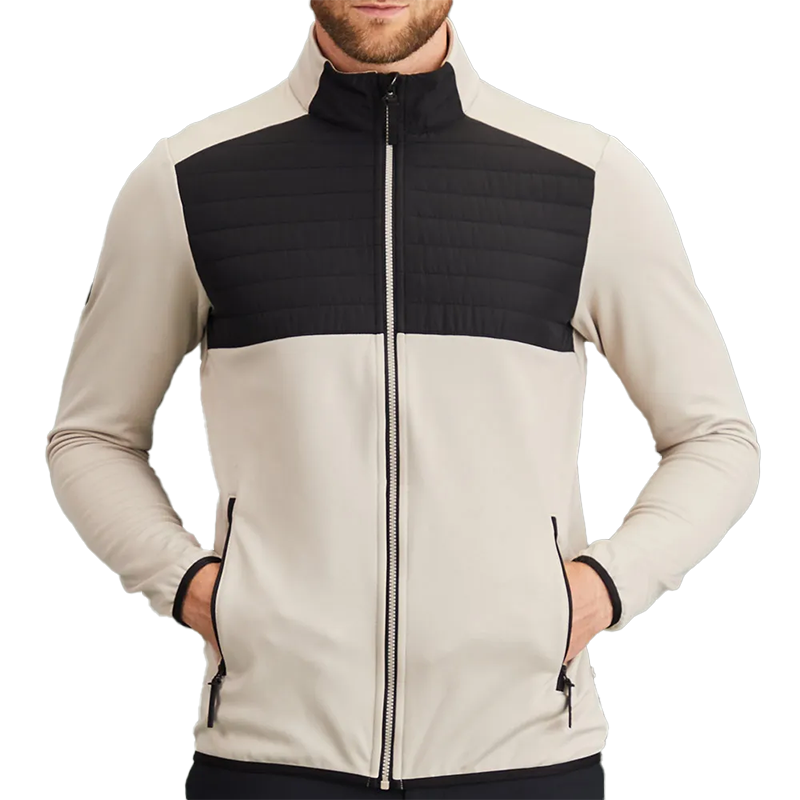 Firth Men's Hybrid Fleece Jacket - Mushroom/Black