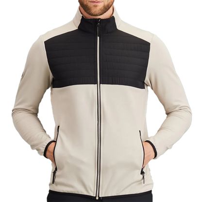 Firth Men's Hybrid Fleece Jacket - Mushroom/Black