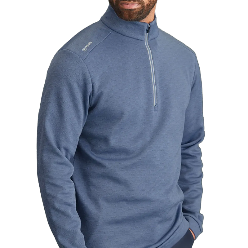 Bexton Men's Half Zip Fleece - Airforce Multi