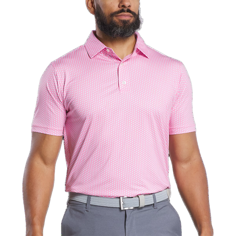 Houndstooth Geo Lisle - Pink