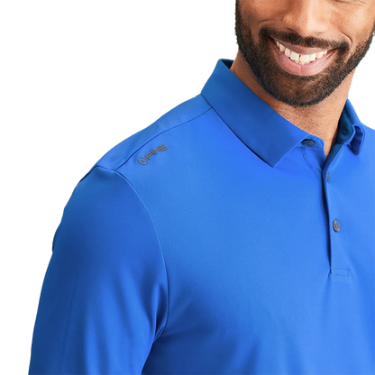 Lockwood Men's Long Sleeve Polo Shirt - Blue