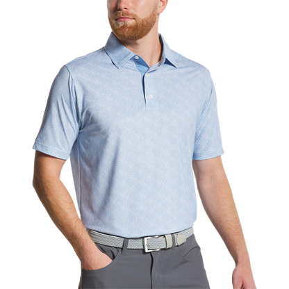 Speckle Lisle - Blue Jay / White