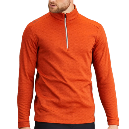 Bexton Men's Half Zip Fleece -Russet Multi