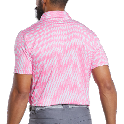 Houndstooth Geo Lisle - Pink