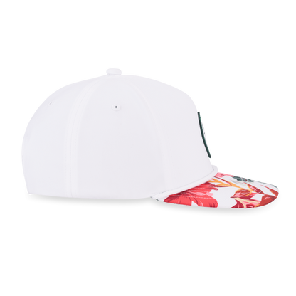 Bogey Free Adjustable Hat - White/Tropical