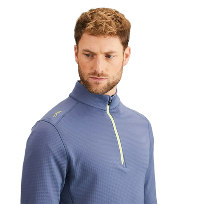 Edwin Men's Half Zip Midlayer - Blue Indigo