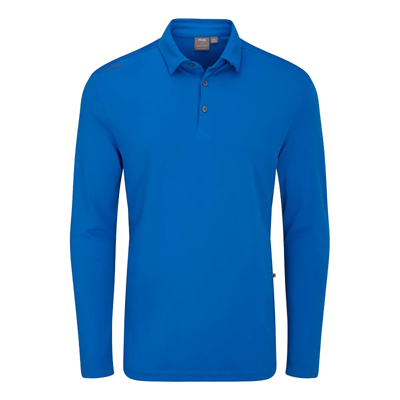 Lockwood Men's Long Sleeve Polo Shirt - Blue