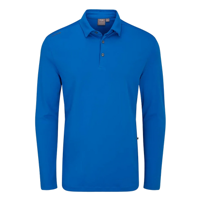 Lockwood Men's Long Sleeve Polo Shirt - Blue