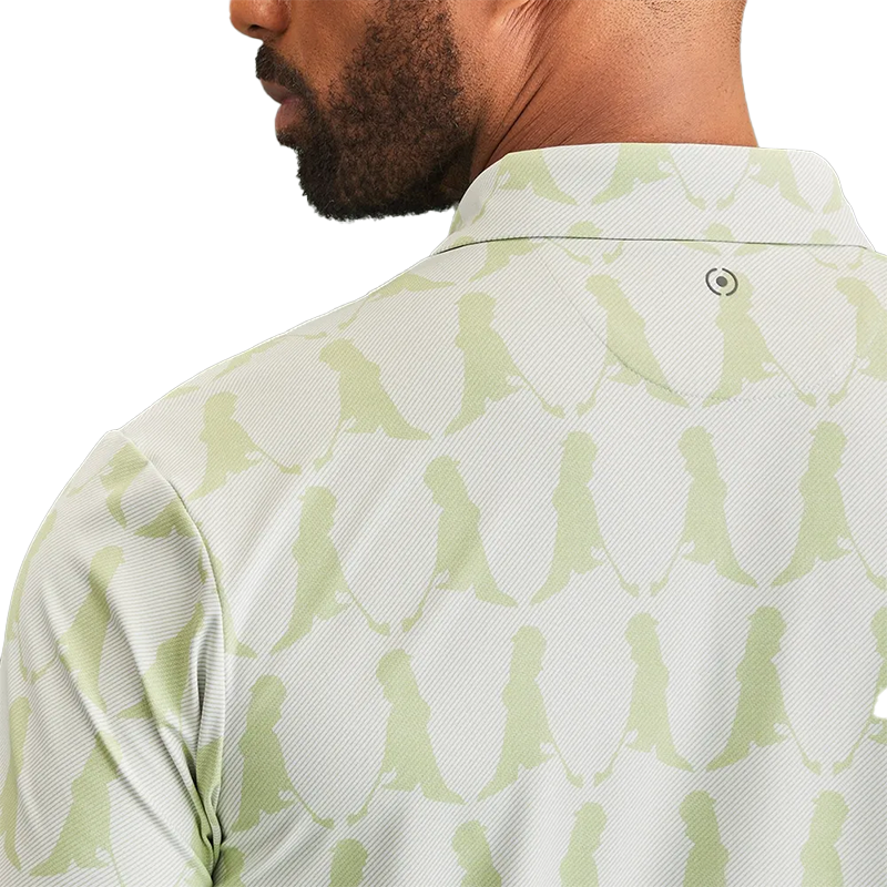 PING Printed Men's Polo Shirt - Limelight Multi