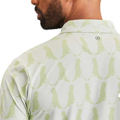 PING Printed Men's Polo Shirt - Limelight Multi