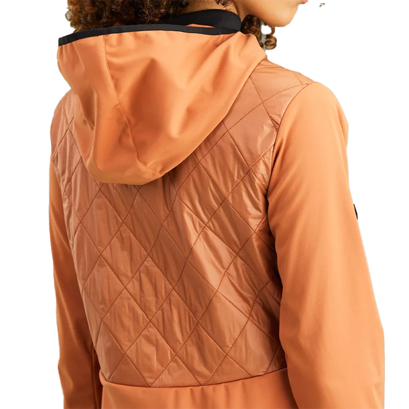 Gem Ladies Hybrid Hooded Jacket - Auburn/Black