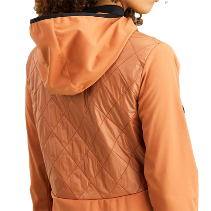 Gem Ladies Hybrid Hooded Jacket - Auburn/Black