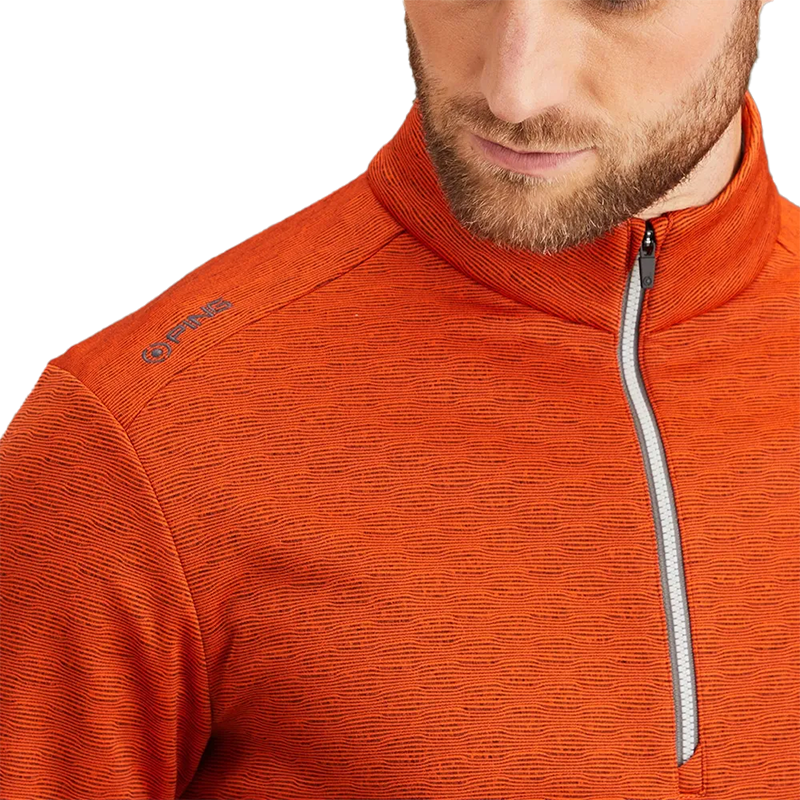 Bexton Men's Half Zip Fleece -Russet Multi