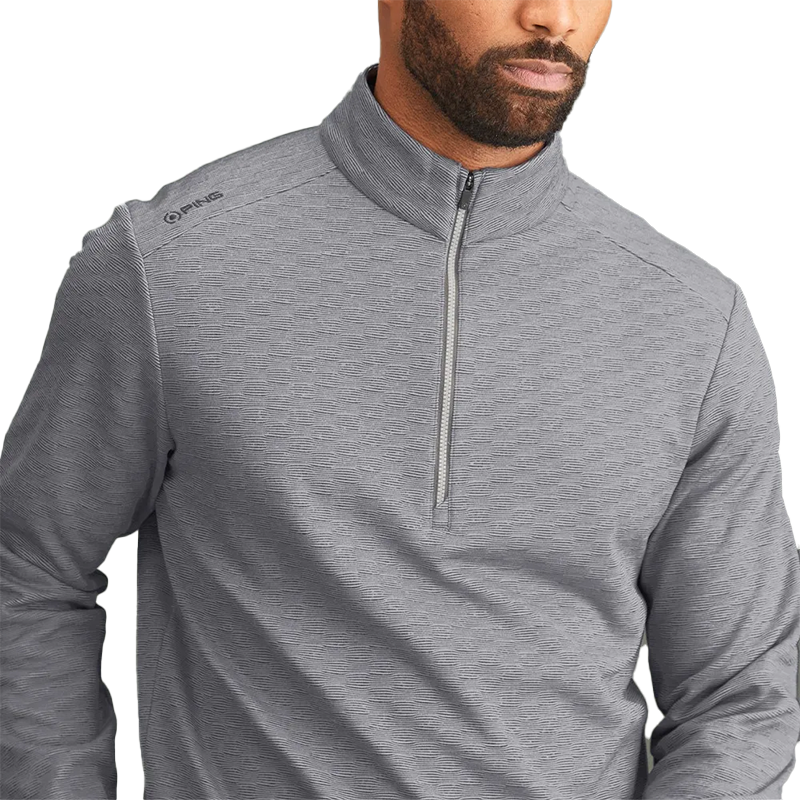 Bexton Men's Half Zip Fleece - Quiet Grey Multi