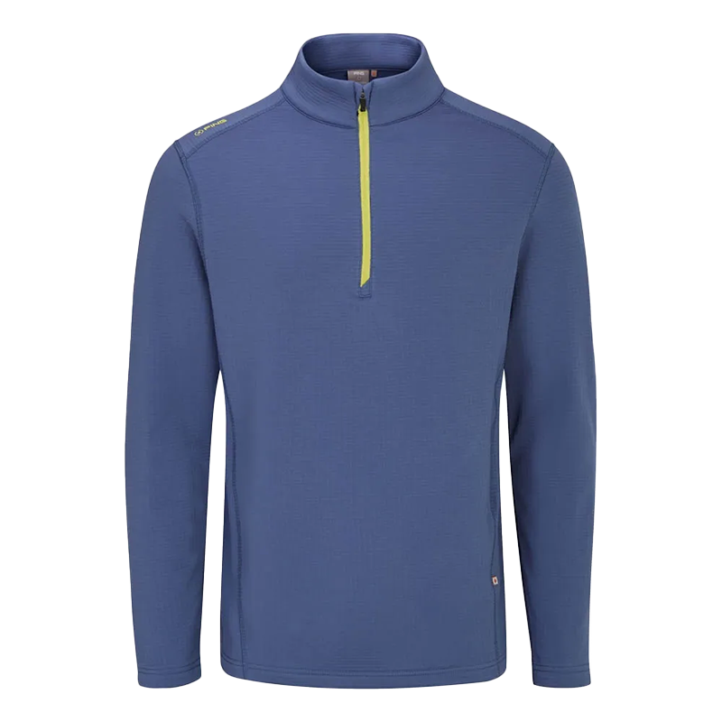 Edwin Men's Half Zip Midlayer - Blue Indigo