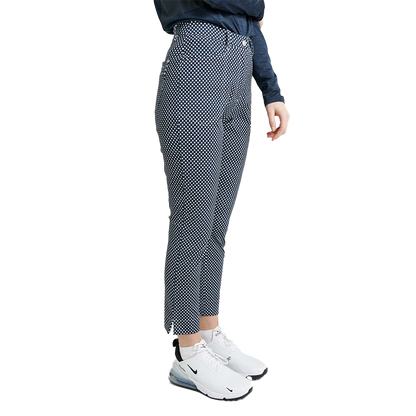 Lds Merion 7/8 trousers - Navy check