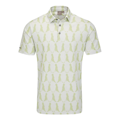 PING Printed Men's Polo Shirt - Limelight Multi