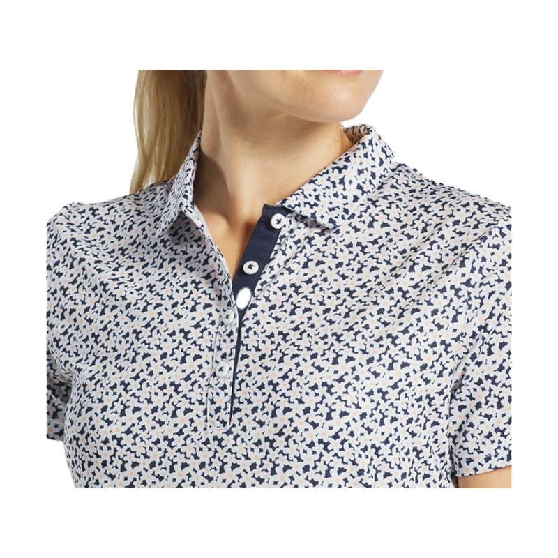 Floral Print Shirt - Navy/White