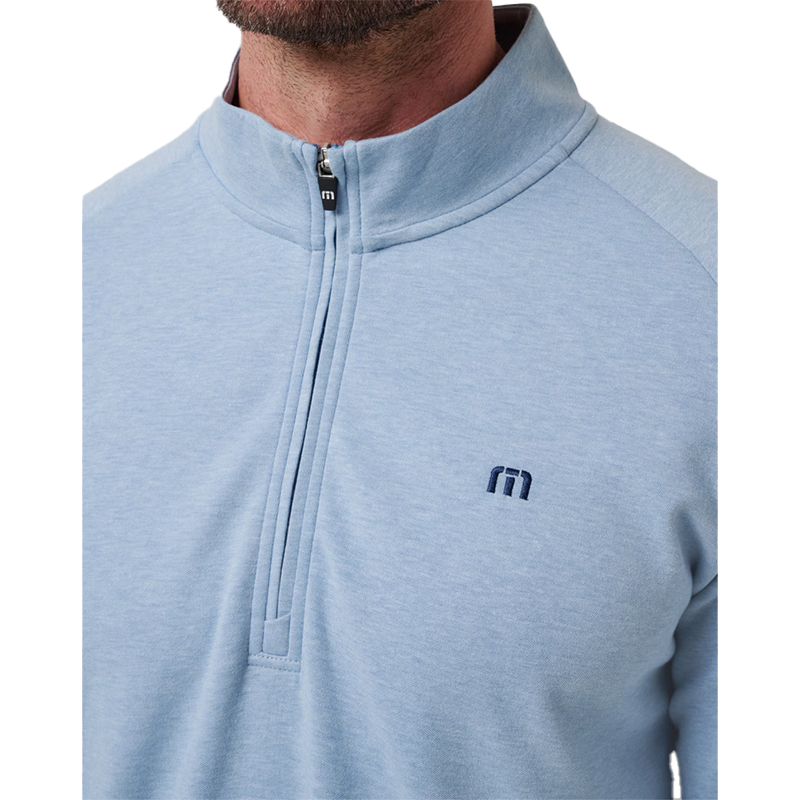 Upgraded Quarter Zip - Light Blue