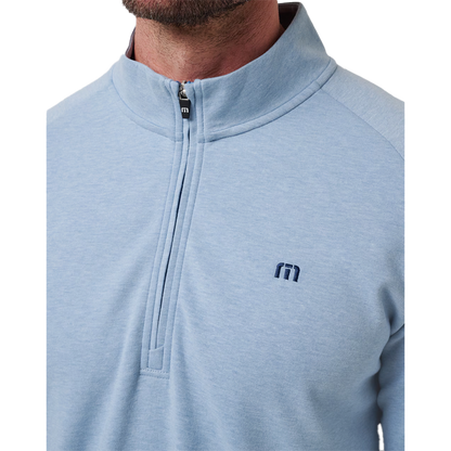 Upgraded Quarter Zip - Light Blue