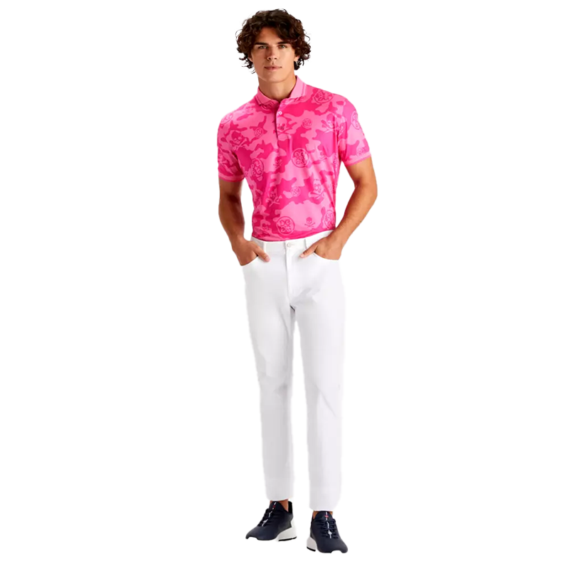 Exploded Icon Camo Polo Pink