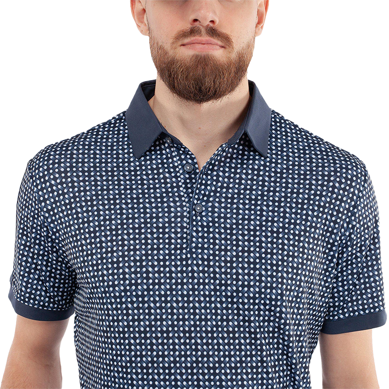 Melvin Breathable short sleeve golf shirt - Navy/White