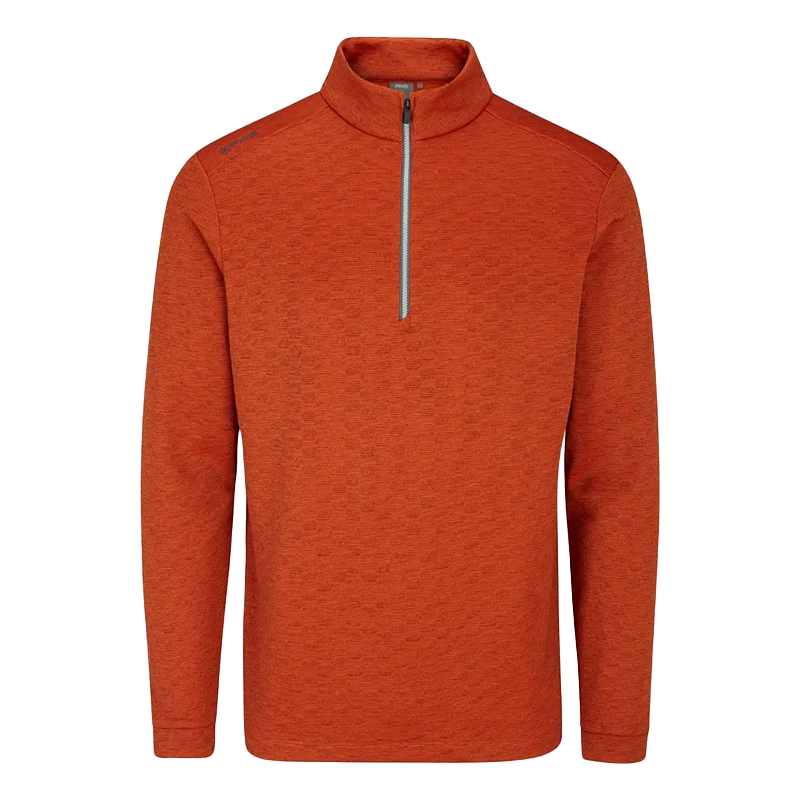 Bexton Men's Half Zip Fleece -Russet Multi