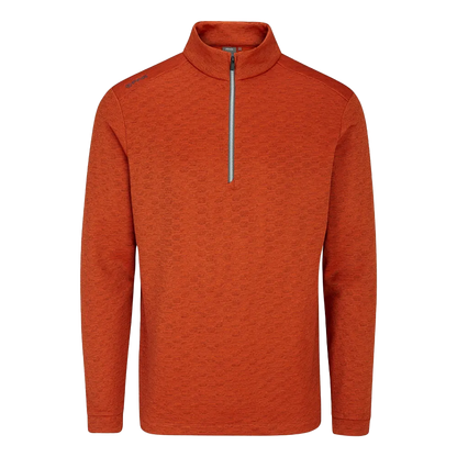 Bexton Men's Half Zip Fleece -Russet Multi