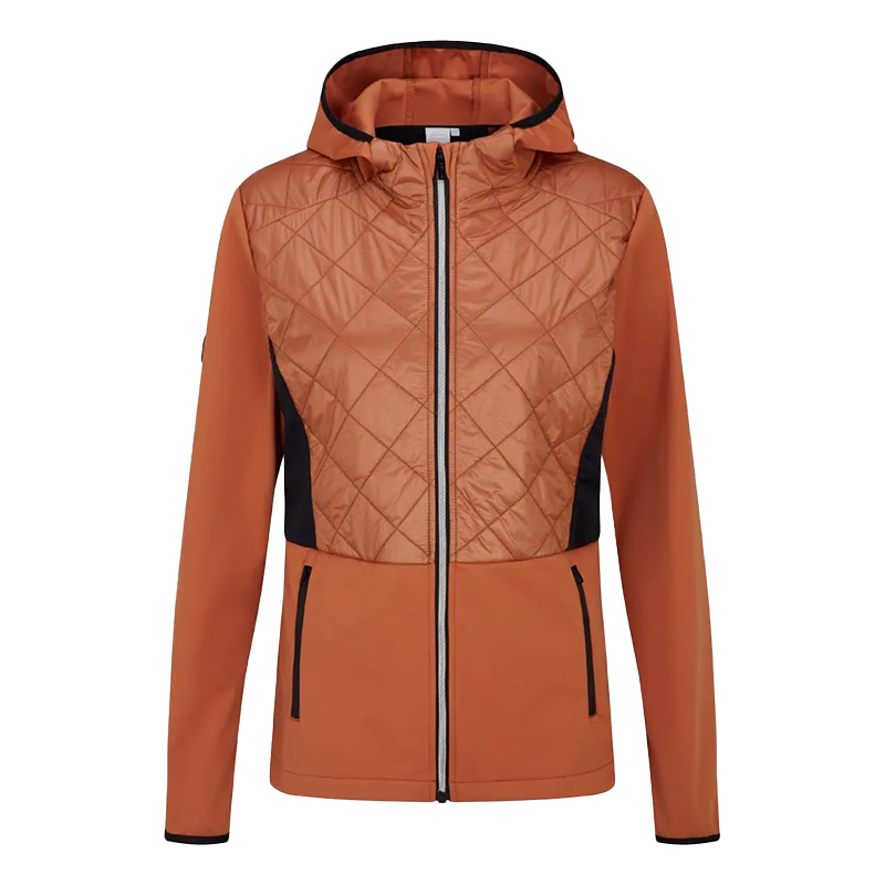 Gem Ladies Hybrid Hooded Jacket - Auburn/Black