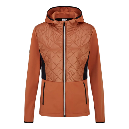 Gem Ladies Hybrid Hooded Jacket - Auburn/Black