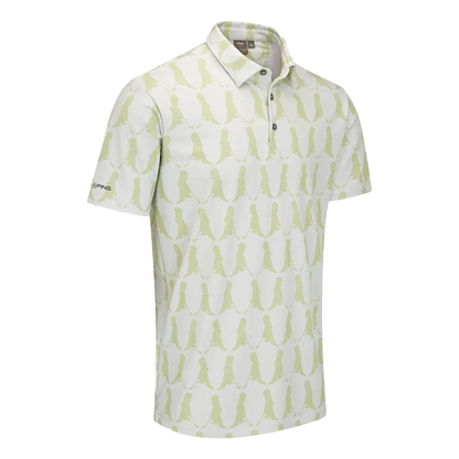 PING Printed Men's Polo Shirt - Limelight Multi