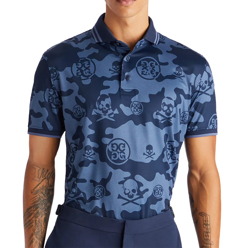 Exploded Icon Camo Polo Twilight