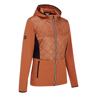 Gem Ladies Hybrid Hooded Jacket - Auburn/Black