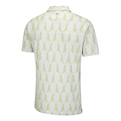 PING Printed Men's Polo Shirt - Limelight Multi